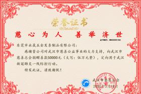 善舉濟(jì)世  恒晟控股集團(tuán)為武漢新冠肺炎防控行動慷慨解囊